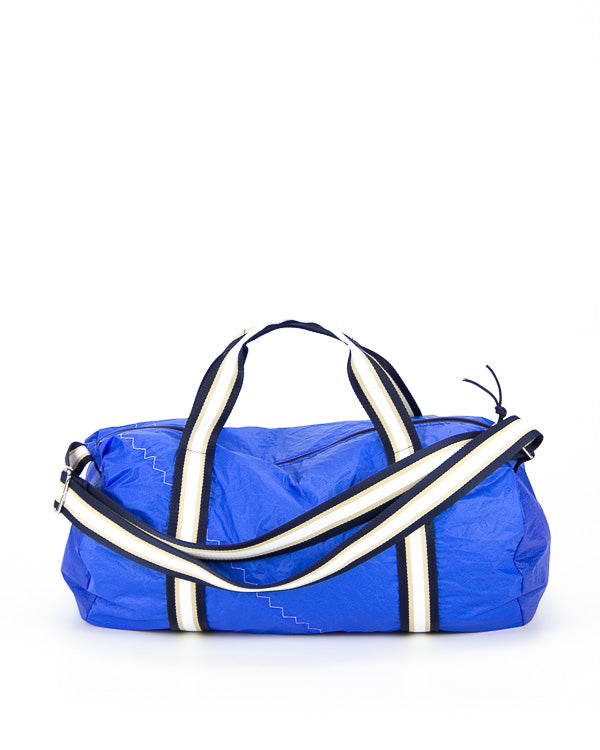 borsa da palestra colore blue royal in tessuto tecnico da vele riciclate