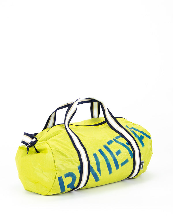 borsa sport piccola in tessuto tecnico, colore giallo, con tracolla