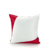 cuscino bianco e rosso in vela stile marinaro per decorazione casa al mare