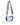 Mini bag a tracolla bianca e blu con numero applicato con cuciture zig-zag