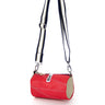 mini bag a tracolla colore rosso, realizzata con tessuto tecnico recuperato da vele usate